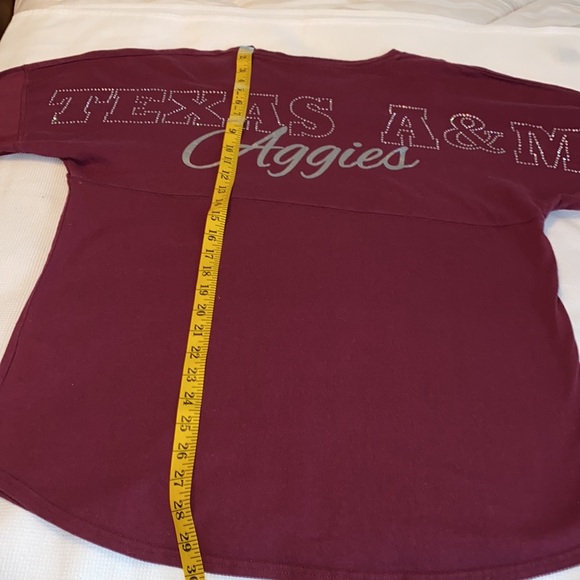 Texas A&M Aggies Long Sleeves T-SHIRT Size XS Rhinestones - Picture 8 of 9